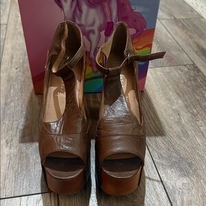 Jeffrey Campbell Foxy Brown Chunky Platform Size 10